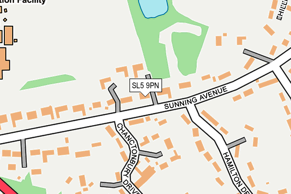 SL5 9PN map - OS OpenMap – Local (Ordnance Survey)
