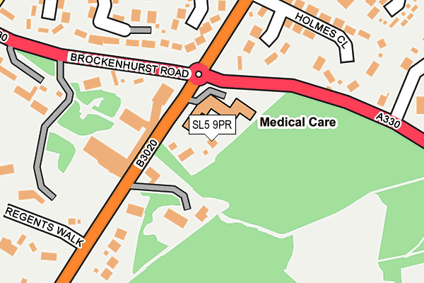 SL5 9PR map - OS OpenMap – Local (Ordnance Survey)