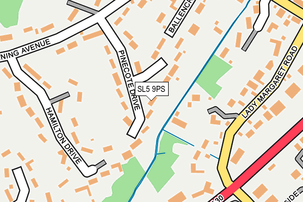 SL5 9PS map - OS OpenMap – Local (Ordnance Survey)
