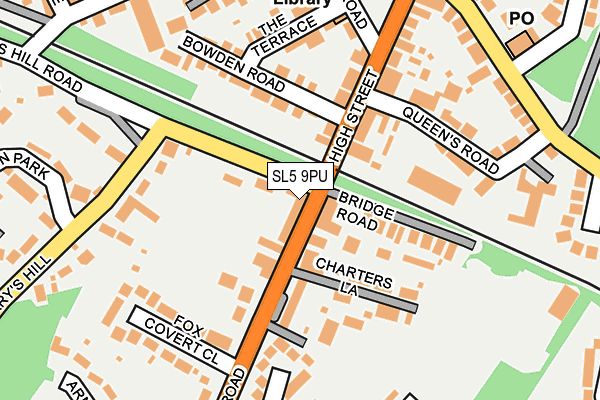 SL5 9PU map - OS OpenMap – Local (Ordnance Survey)