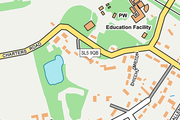 SL5 9QB map - OS OpenMap – Local (Ordnance Survey)