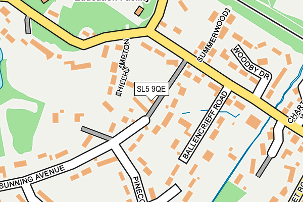 SL5 9QE map - OS OpenMap – Local (Ordnance Survey)