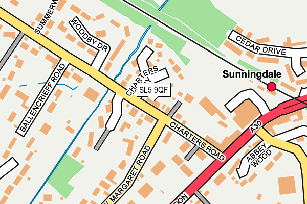 SL5 9QF map - OS OpenMap – Local (Ordnance Survey)