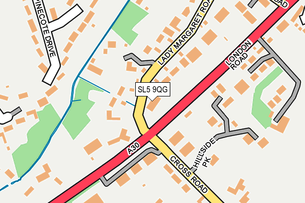 SL5 9QG map - OS OpenMap – Local (Ordnance Survey)