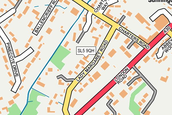 SL5 9QH map - OS OpenMap – Local (Ordnance Survey)