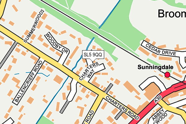 SL5 9QQ map - OS OpenMap – Local (Ordnance Survey)