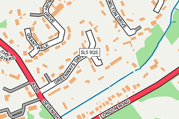 SL5 9QS map - OS OpenMap – Local (Ordnance Survey)