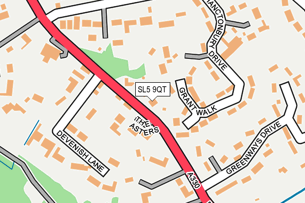 SL5 9QT map - OS OpenMap – Local (Ordnance Survey)