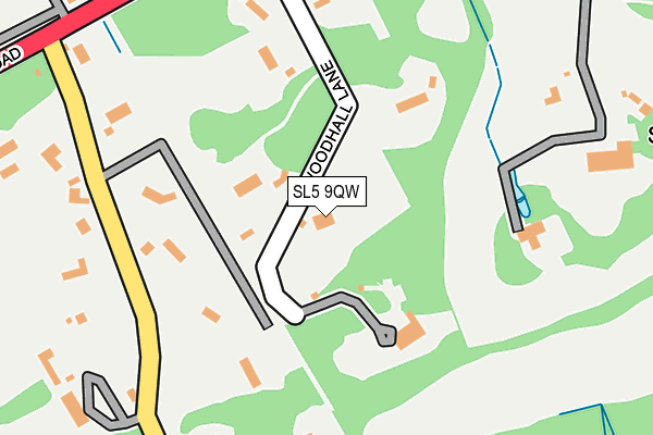 SL5 9QW map - OS OpenMap – Local (Ordnance Survey)