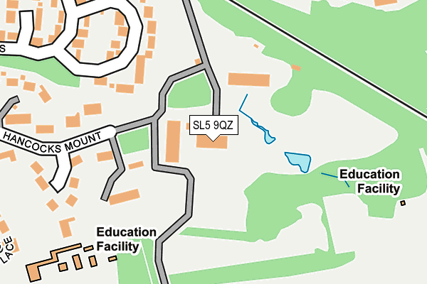 SL5 9QZ map - OS OpenMap – Local (Ordnance Survey)