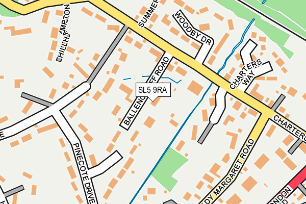 SL5 9RA map - OS OpenMap – Local (Ordnance Survey)