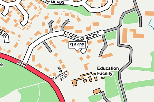 SL5 9RB map - OS OpenMap – Local (Ordnance Survey)