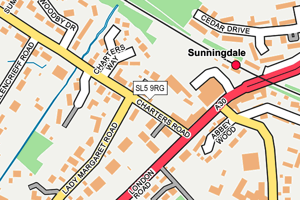 SL5 9RG map - OS OpenMap – Local (Ordnance Survey)
