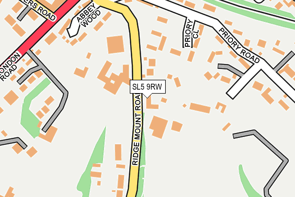 SL5 9RW map - OS OpenMap – Local (Ordnance Survey)