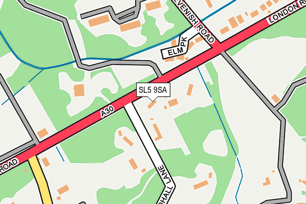 SL5 9SA map - OS OpenMap – Local (Ordnance Survey)
