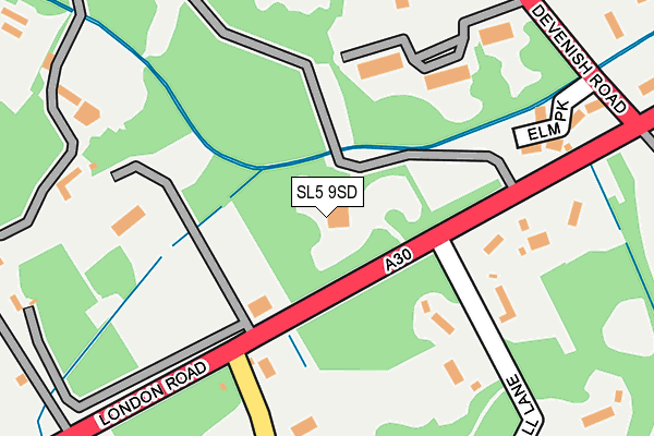 SL5 9SD map - OS OpenMap – Local (Ordnance Survey)