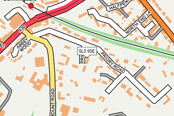 SL5 9SE map - OS OpenMap – Local (Ordnance Survey)