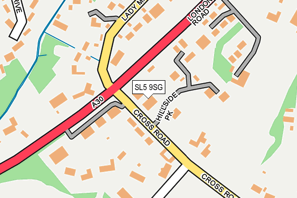 SL5 9SG map - OS OpenMap – Local (Ordnance Survey)