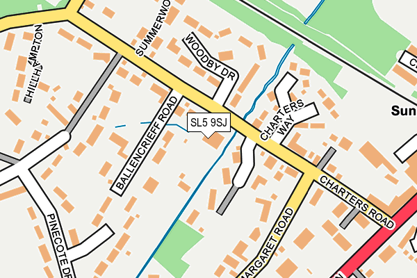 SL5 9SJ map - OS OpenMap – Local (Ordnance Survey)