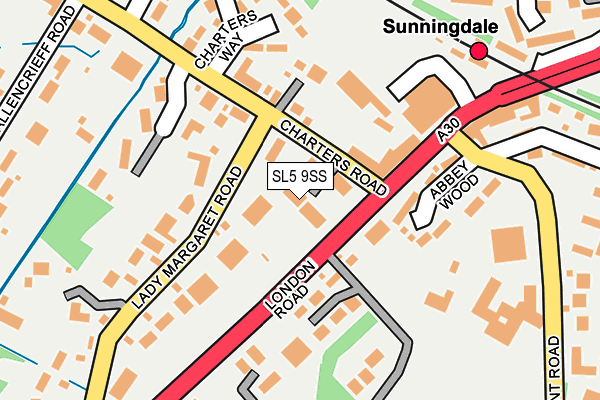 SL5 9SS map - OS OpenMap – Local (Ordnance Survey)