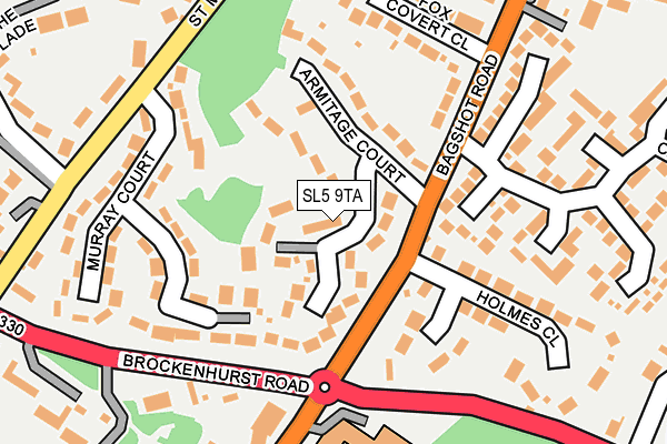 SL5 9TA map - OS OpenMap – Local (Ordnance Survey)