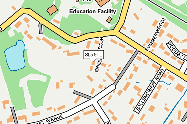 SL5 9TL map - OS OpenMap – Local (Ordnance Survey)