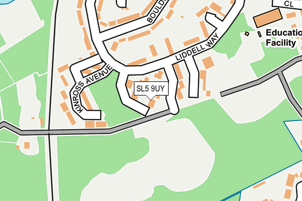 SL5 9UY map - OS OpenMap – Local (Ordnance Survey)