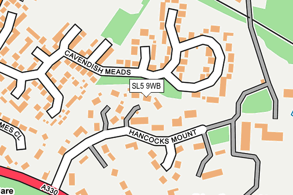 SL5 9WB map - OS OpenMap – Local (Ordnance Survey)