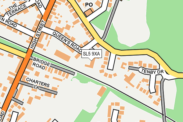 SL5 9XA map - OS OpenMap – Local (Ordnance Survey)