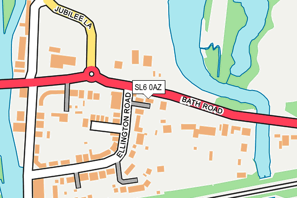 SL6 0AZ map - OS OpenMap – Local (Ordnance Survey)