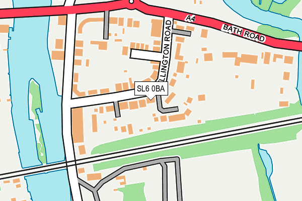 SL6 0BA map - OS OpenMap – Local (Ordnance Survey)