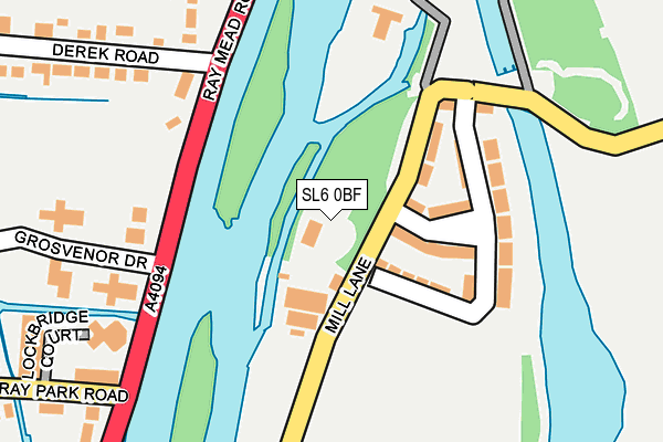 SL6 0BF map - OS OpenMap – Local (Ordnance Survey)