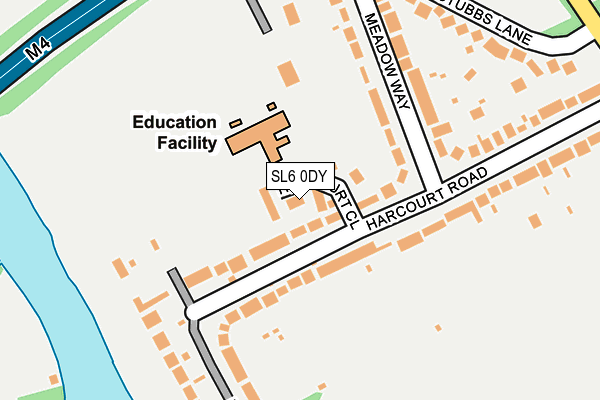 SL6 0DY map - OS OpenMap – Local (Ordnance Survey)