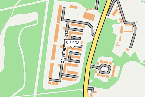 SL6 0GA map - OS OpenMap – Local (Ordnance Survey)