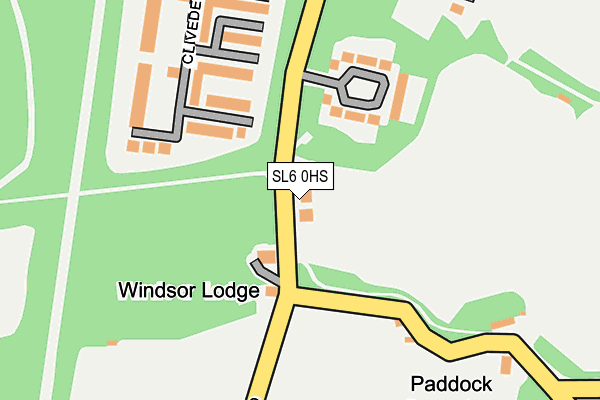 SL6 0HS map - OS OpenMap – Local (Ordnance Survey)