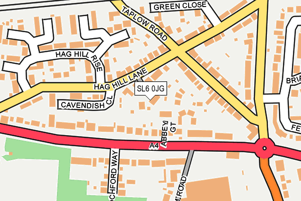 SL6 0JG map - OS OpenMap – Local (Ordnance Survey)