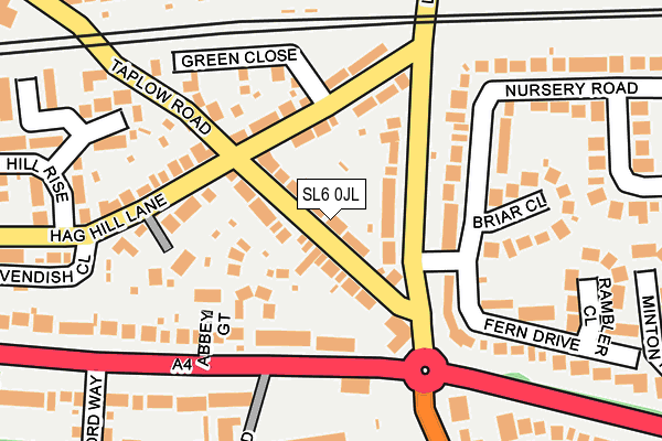 SL6 0JL map - OS OpenMap – Local (Ordnance Survey)