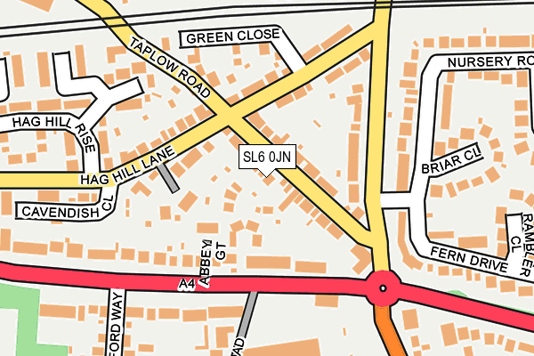 SL6 0JN map - OS OpenMap – Local (Ordnance Survey)
