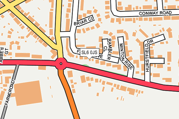 SL6 0JS map - OS OpenMap – Local (Ordnance Survey)