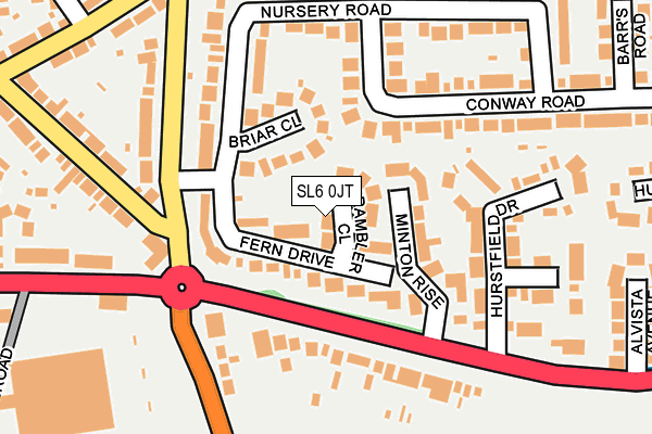 SL6 0JT map - OS OpenMap – Local (Ordnance Survey)