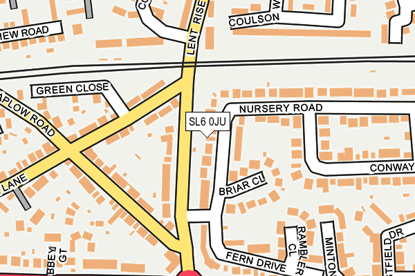 SL6 0JU map - OS OpenMap – Local (Ordnance Survey)