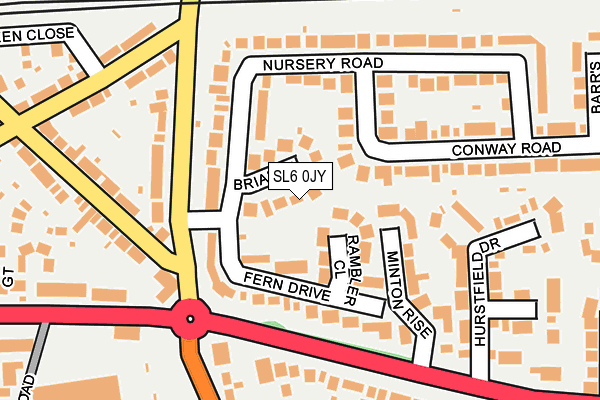 SL6 0JY map - OS OpenMap – Local (Ordnance Survey)