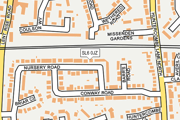 SL6 0JZ map - OS OpenMap – Local (Ordnance Survey)