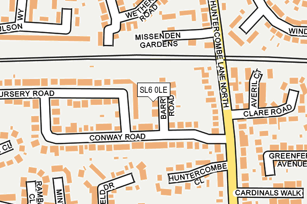 SL6 0LE map - OS OpenMap – Local (Ordnance Survey)