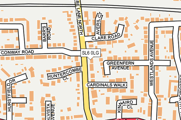 SL6 0LG map - OS OpenMap – Local (Ordnance Survey)