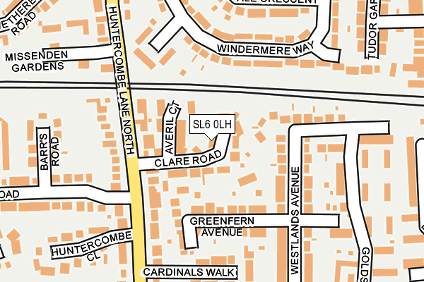 SL6 0LH map - OS OpenMap – Local (Ordnance Survey)