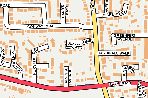 SL6 0LJ map - OS OpenMap – Local (Ordnance Survey)