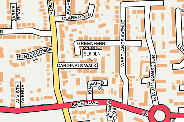 SL6 0LN map - OS OpenMap – Local (Ordnance Survey)