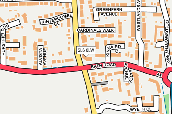 SL6 0LW map - OS OpenMap – Local (Ordnance Survey)