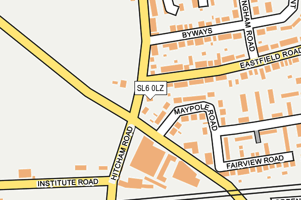 SL6 0LZ map - OS OpenMap – Local (Ordnance Survey)